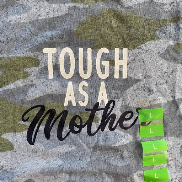 Camouflage Mom T-Shirt, Women’s Size Large, New with Tags, Military. Mom Gift - Picture 3 of 8